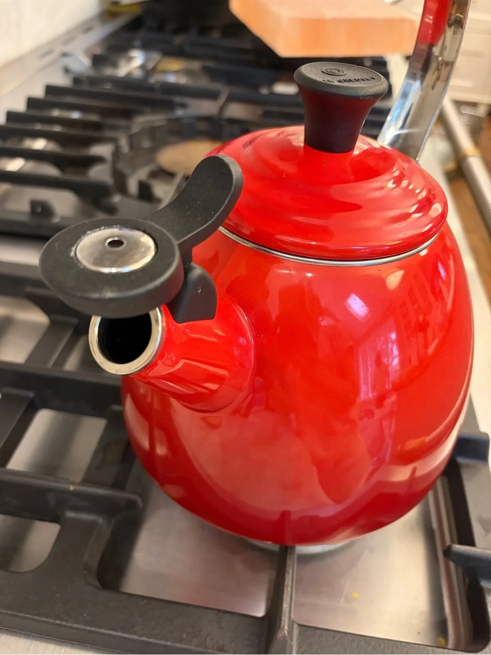 Le Creuset 1.6 Qt Red Whistling Tea Kettle